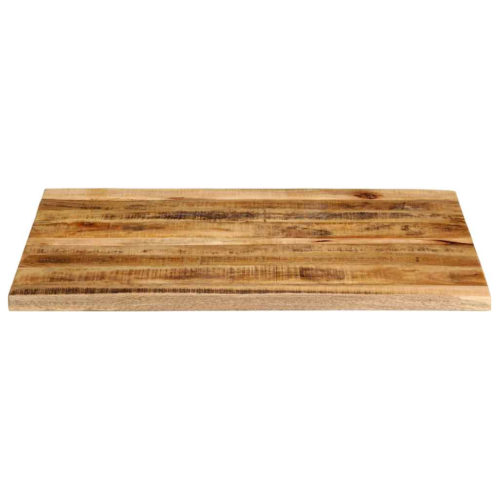 Table Top 100x80x3.8 cm Live Edge Solid Wood Rough Mango