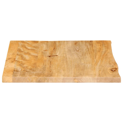 Table Top Live Edge 40x40x3.8 cm Solid Wood Mango