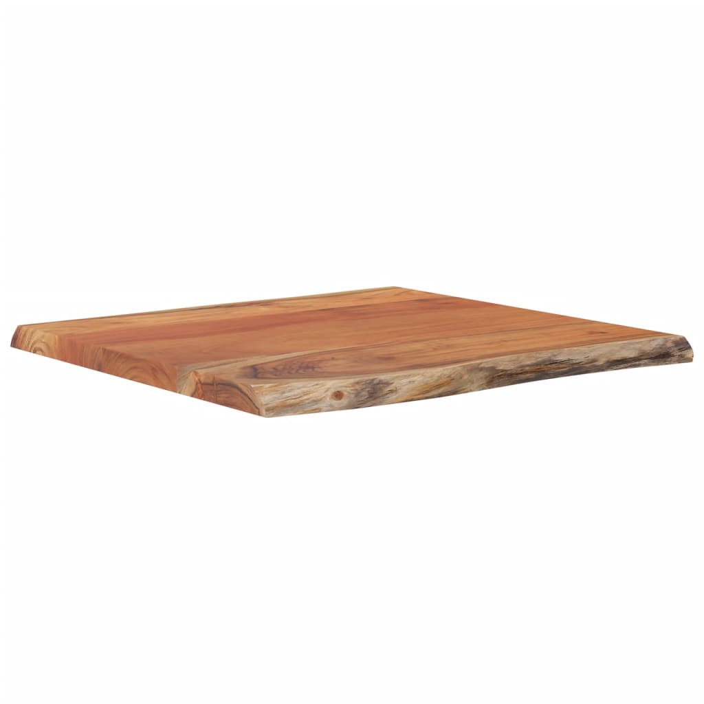 Table Top 40x40x2.5 cm Rectangular Solid Wood Acacia Live Edge