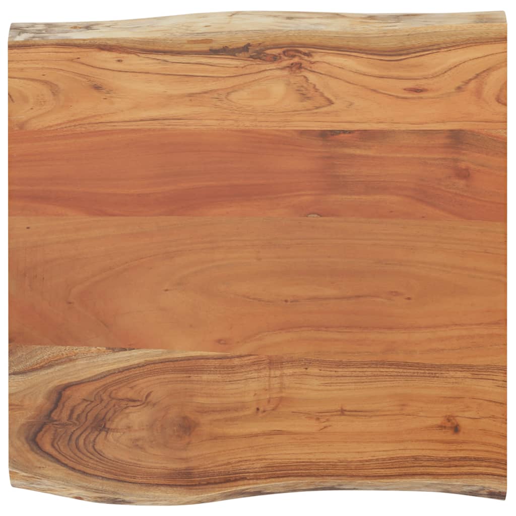 Table Top 40x40x2.5 cm Rectangular Solid Wood Acacia Live Edge