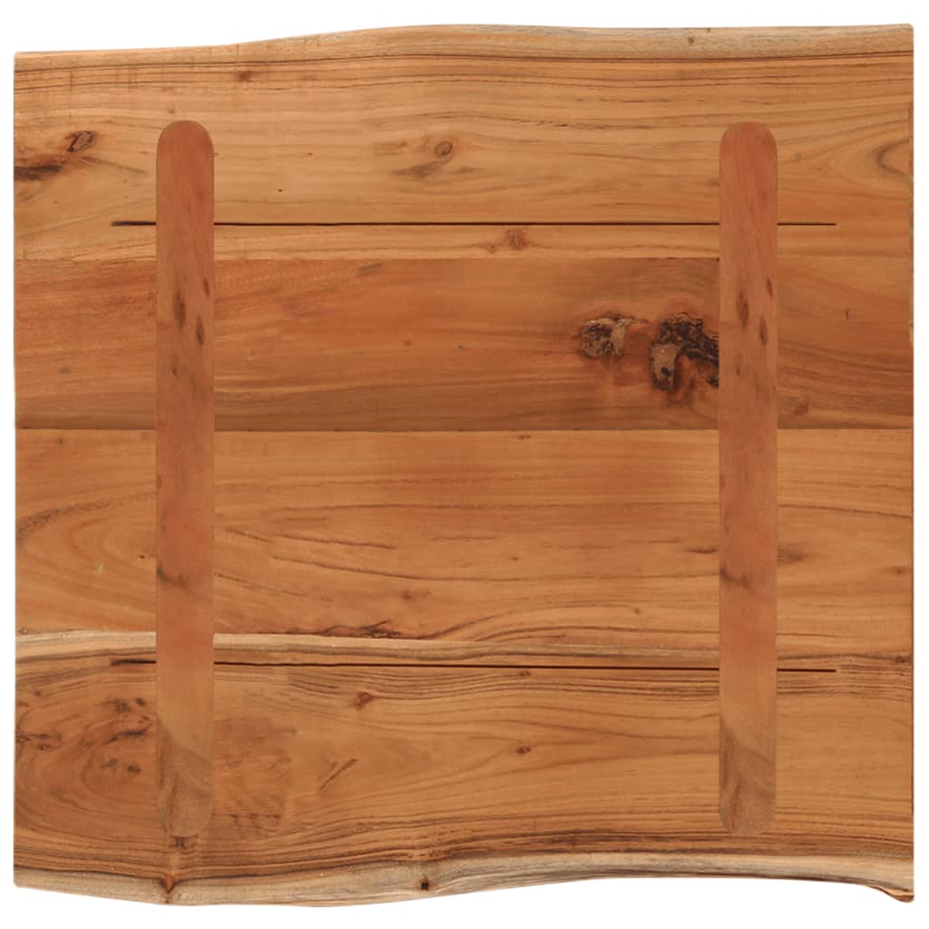 Table Top 40x40x2.5 cm Rectangular Solid Wood Acacia Live Edge