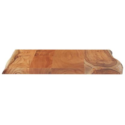 Table Top 40x40x2.5 cm Rectangular Solid Wood Acacia Live Edge