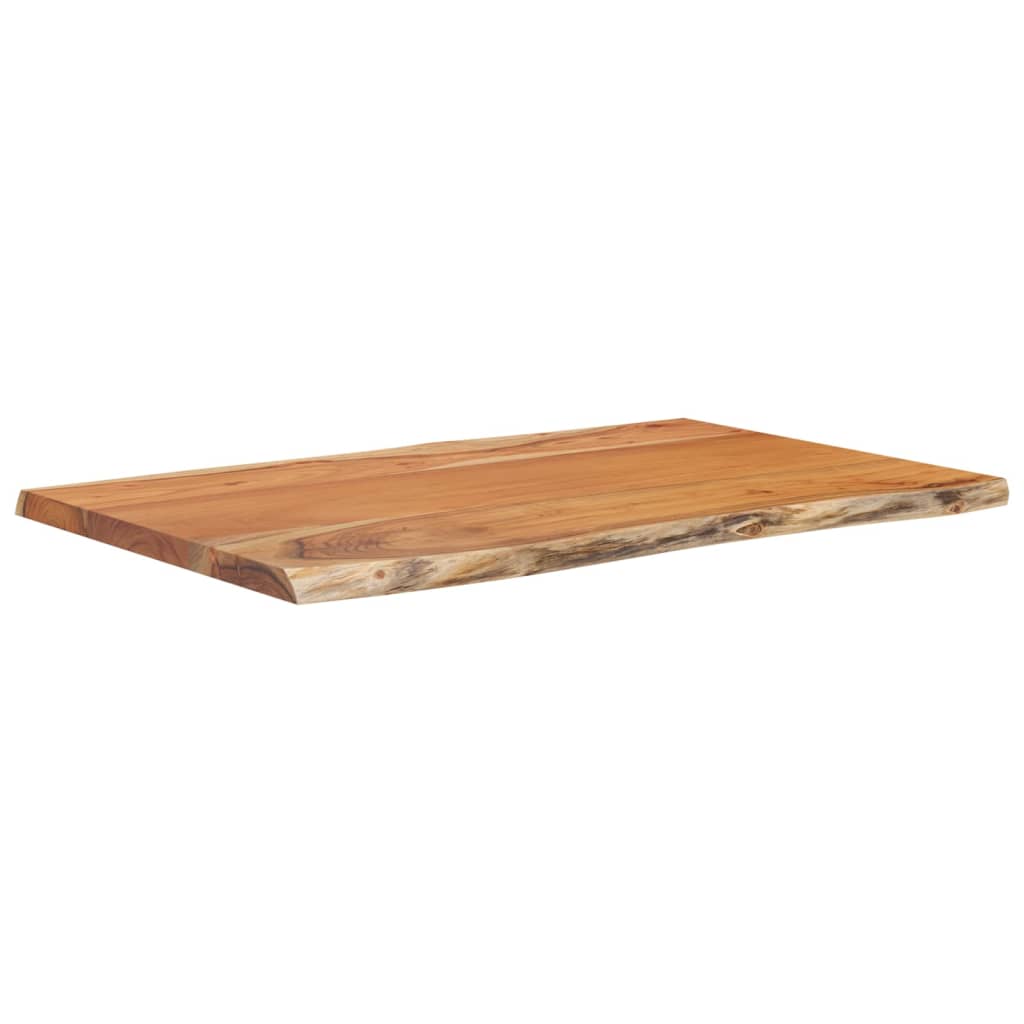 Table Top 60x40x2.5 cm Rectangular Solid Wood Acacia Live Edge
