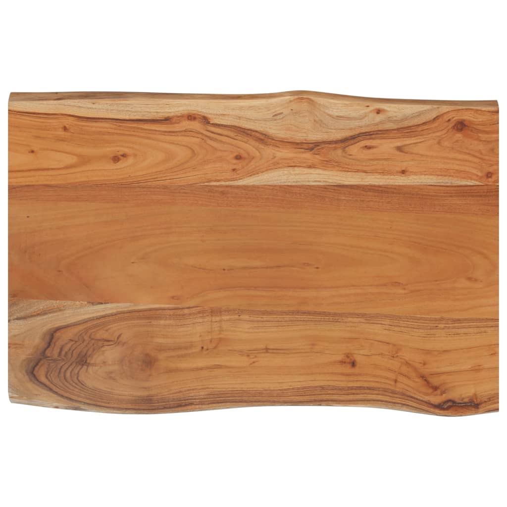 Table Top 60x40x2.5 cm Rectangular Solid Wood Acacia Live Edge