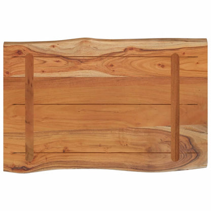 Table Top 60x40x2.5 cm Rectangular Solid Wood Acacia Live Edge
