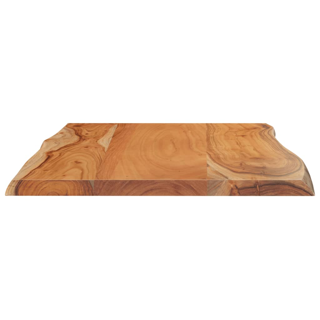 Table Top 60x40x2.5 cm Rectangular Solid Wood Acacia Live Edge