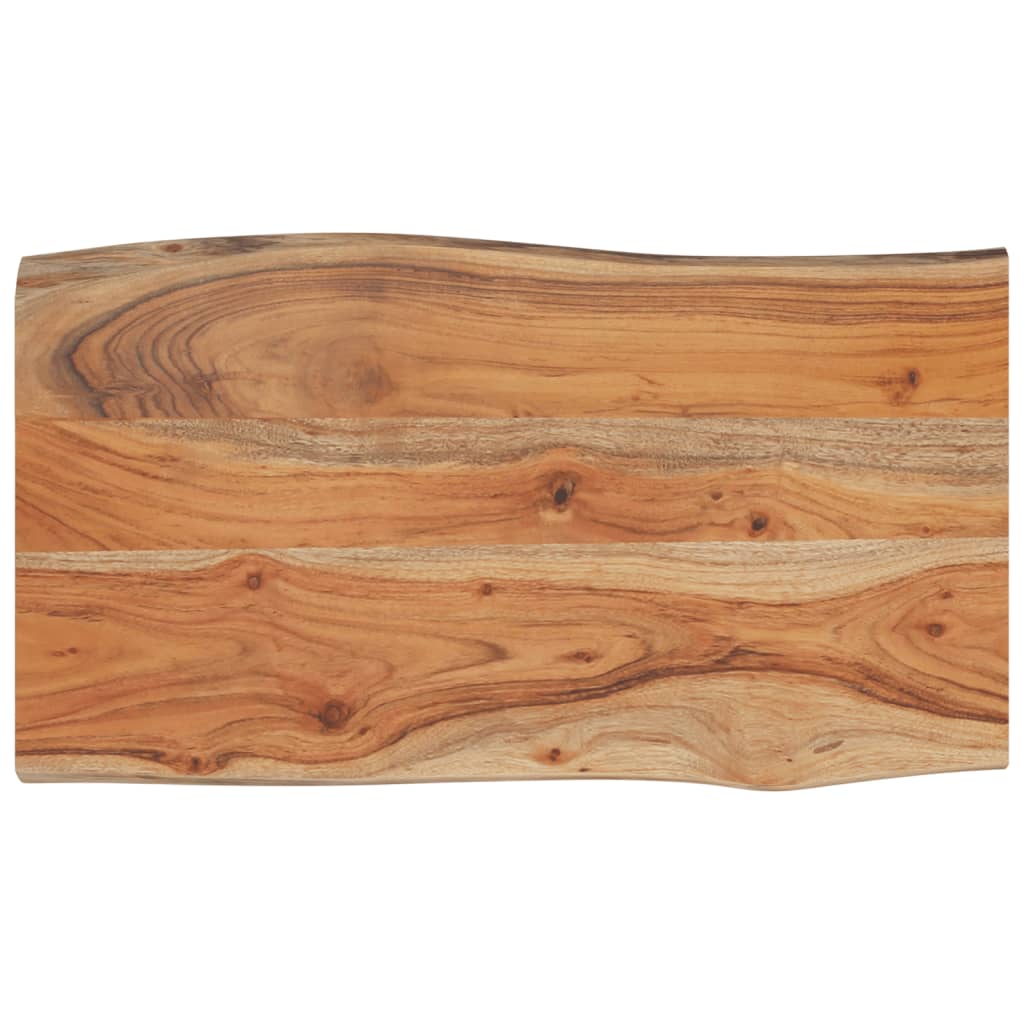 Table Top 70x40x2.5 cm Rectangular Solid Wood Acacia Live Edge