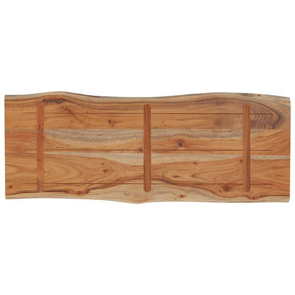 Table Top 80x40x2.5 cm Rectangular Solid Wood Acacia Live Edge