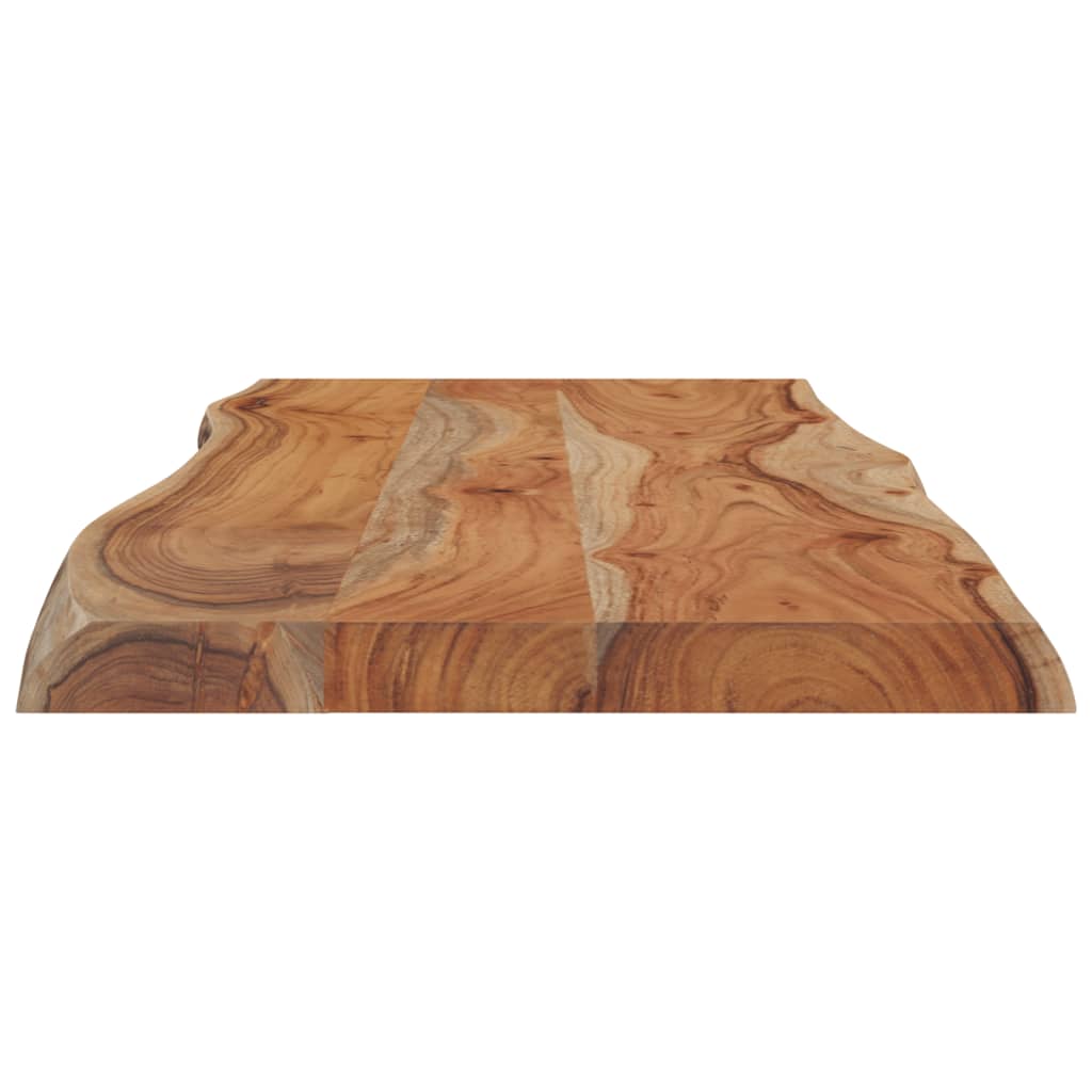 Table Top 80x40x2.5 cm Rectangular Solid Wood Acacia Live Edge