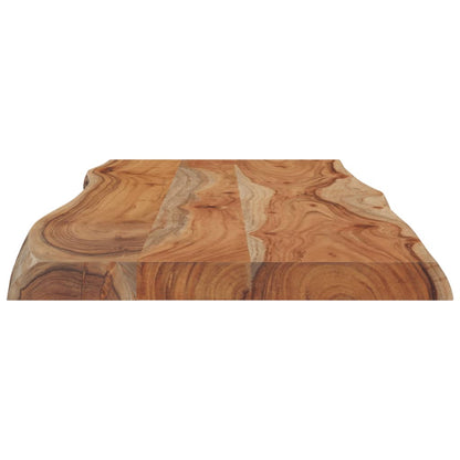 Table Top 80x40x2.5 cm Rectangular Solid Wood Acacia Live Edge