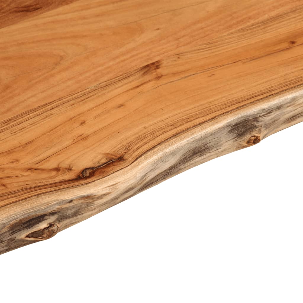 Table Top 80x40x2.5 cm Rectangular Solid Wood Acacia Live Edge
