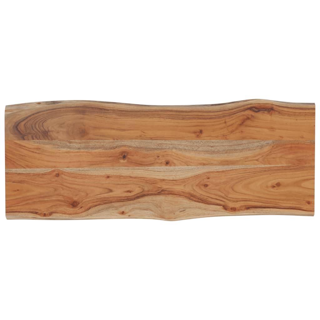 Table Top 90x40x2.5 cm Rectangular Solid Wood Acacia Live Edge