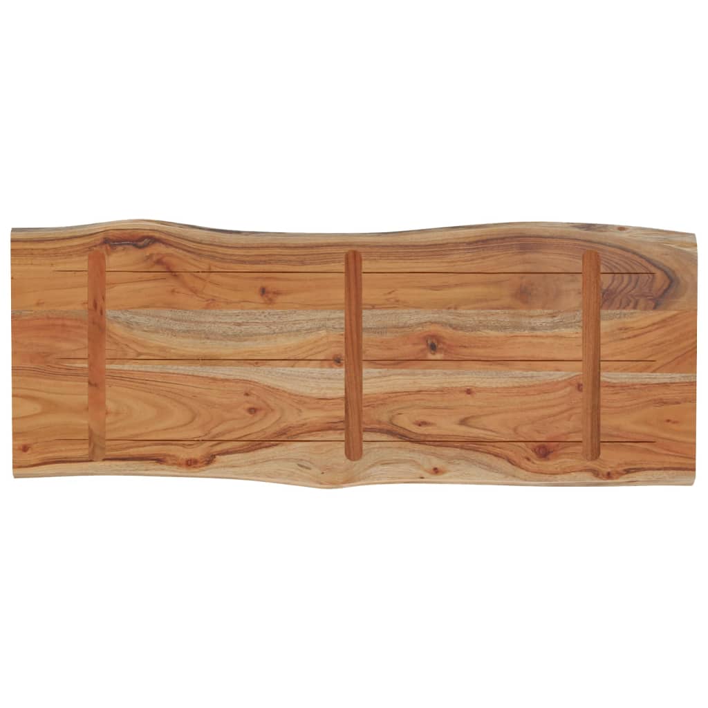 Table Top 90x40x2.5 cm Rectangular Solid Wood Acacia Live Edge