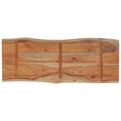 Table Top 90x40x2.5 cm Rectangular Solid Wood Acacia Live Edge