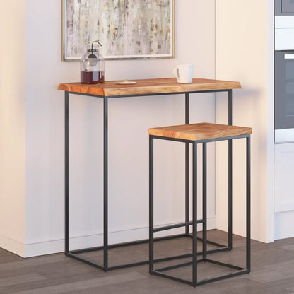 Table Top 90x40x2.5 cm Rectangular Solid Wood Acacia Live Edge