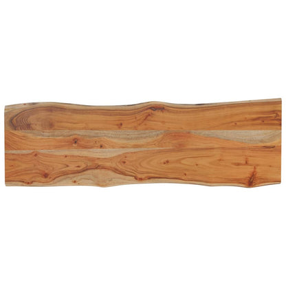 Table Top 110x40x2.5 cm Rectangular Solid Wood Acacia Live Edge