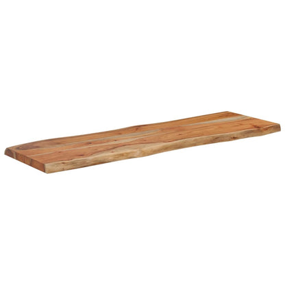 Table Top 120x40x2.5 cm Rectangular Solid Wood Acacia Live Edge