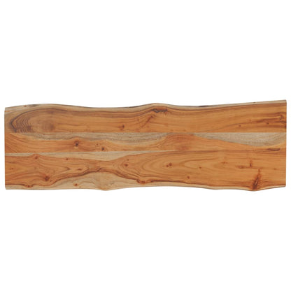 Table Top 120x40x2.5 cm Rectangular Solid Wood Acacia Live Edge