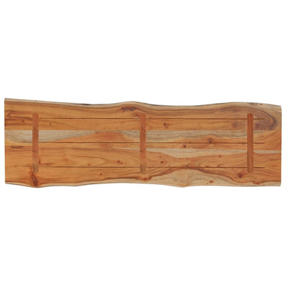 Table Top 120x40x2.5 cm Rectangular Solid Wood Acacia Live Edge