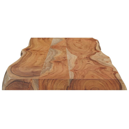 Table Top 120x40x2.5 cm Rectangular Solid Wood Acacia Live Edge
