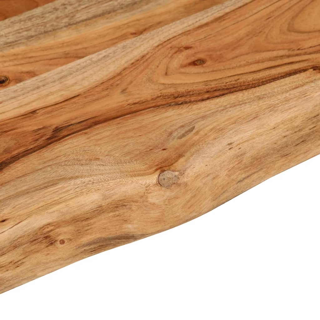 Table Top 120x40x2.5 cm Rectangular Solid Wood Acacia Live Edge
