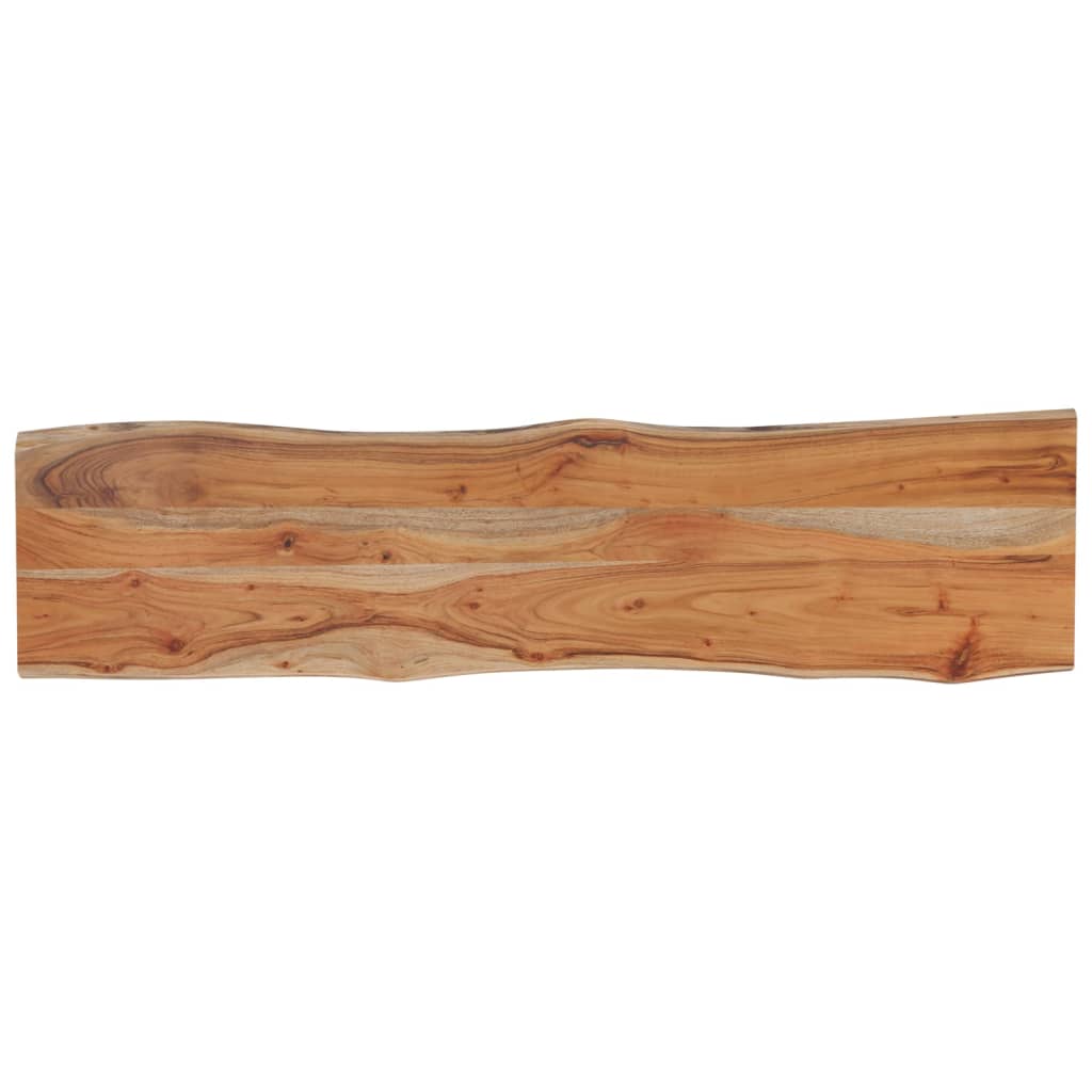 Table Top 140x40x2.5 cm Rectangular Solid Wood Acacia Live Edge