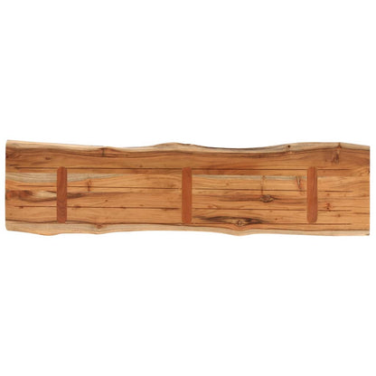 Table Top 140x40x2.5 cm Rectangular Solid Wood Acacia Live Edge