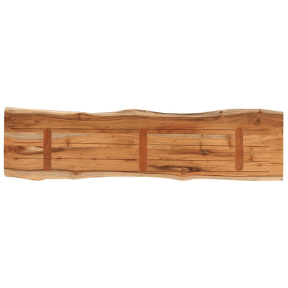 Table Top 160x40x2.5 cm Rectangular Solid Wood Acacia Live Edge