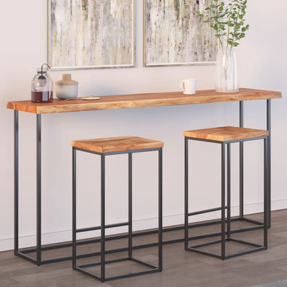 Table Top 160x40x2.5 cm Rectangular Solid Wood Acacia Live Edge