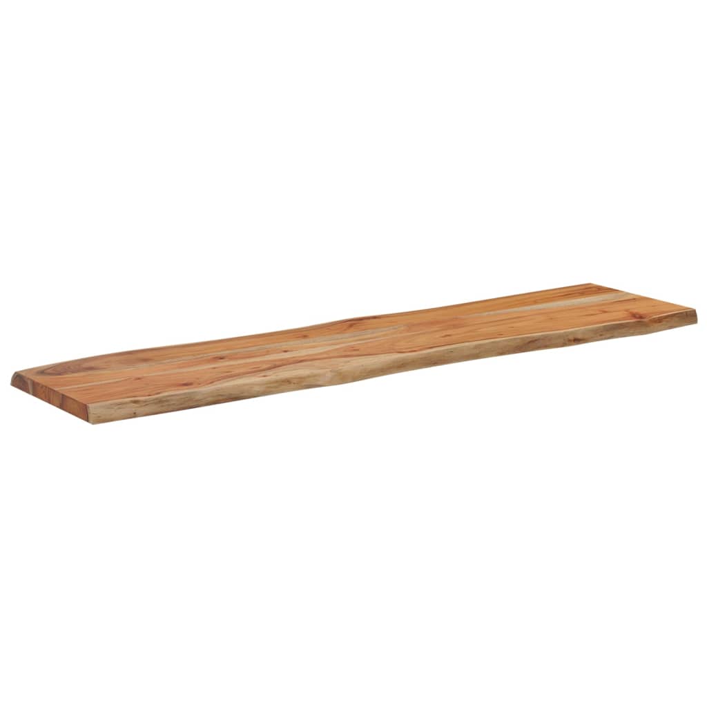 Table Top 180x40x2.5 cm Rectangular Solid Wood Acacia Live Edge
