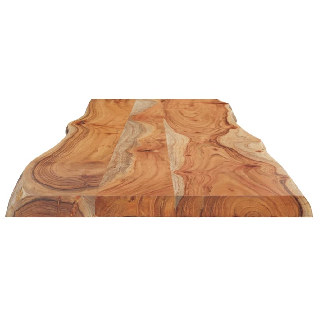 Table Top 180x40x2.5 cm Rectangular Solid Wood Acacia Live Edge