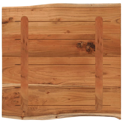 Table Top 60x60x2.5 cm Square Solid Wood Acacia Live Edge