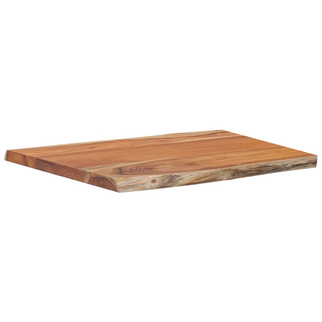 Table Top 70x60x2.5 cm Rectangular Solid Wood Acacia Live Edge