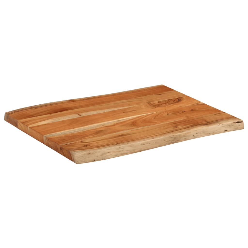 Table Top 90x60x2.5 cm Rectangular Solid Wood Acacia Live Edge