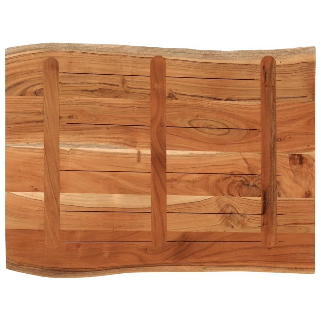 Table Top 90x60x2.5 cm Rectangular Solid Wood Acacia Live Edge