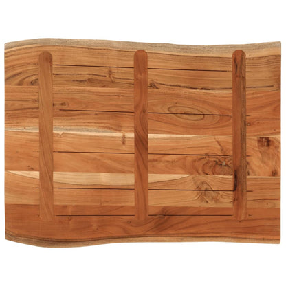 Table Top 90x60x2.5 cm Rectangular Solid Wood Acacia Live Edge