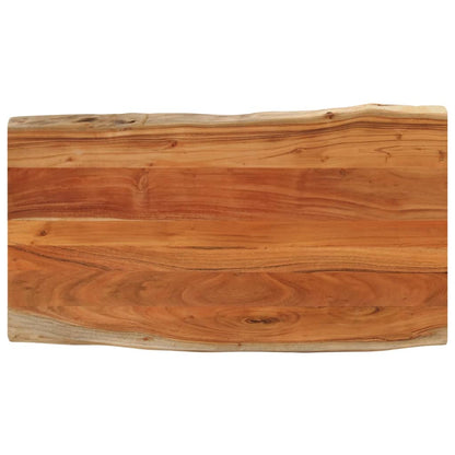 Table Top 100x60x2.5 cm Rectangular Solid Wood Acacia Live Edge