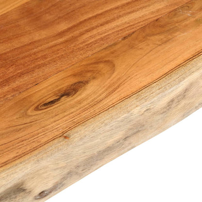 Table Top 100x60x2.5 cm Rectangular Solid Wood Acacia Live Edge
