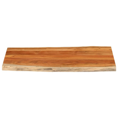 Table Top 110x60x2.5 cm Rectangular Solid Wood Acacia Live Edge