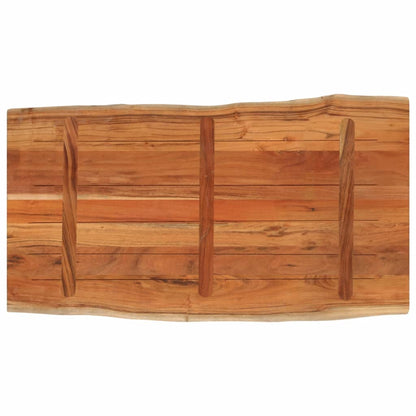 Table Top 110x60x2.5 cm Rectangular Solid Wood Acacia Live Edge
