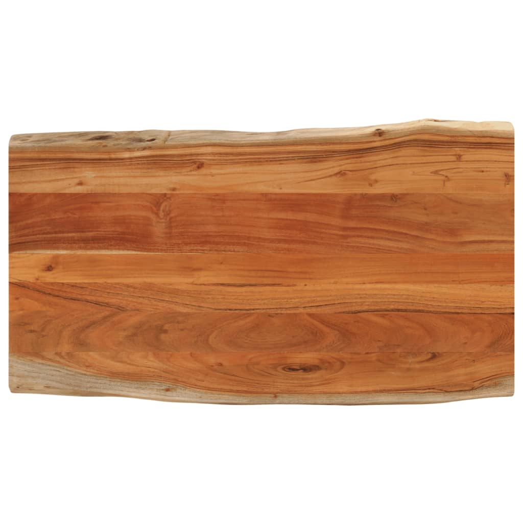 Table Top 120x60x2.5 cm Rectangular Solid Wood Acacia Live Edge