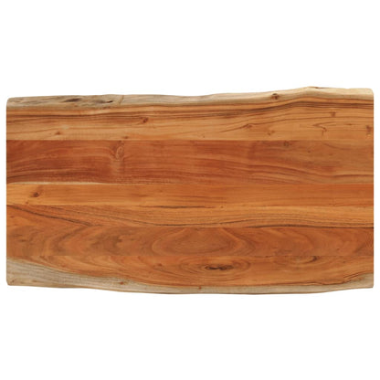 Table Top 120x60x2.5 cm Rectangular Solid Wood Acacia Live Edge