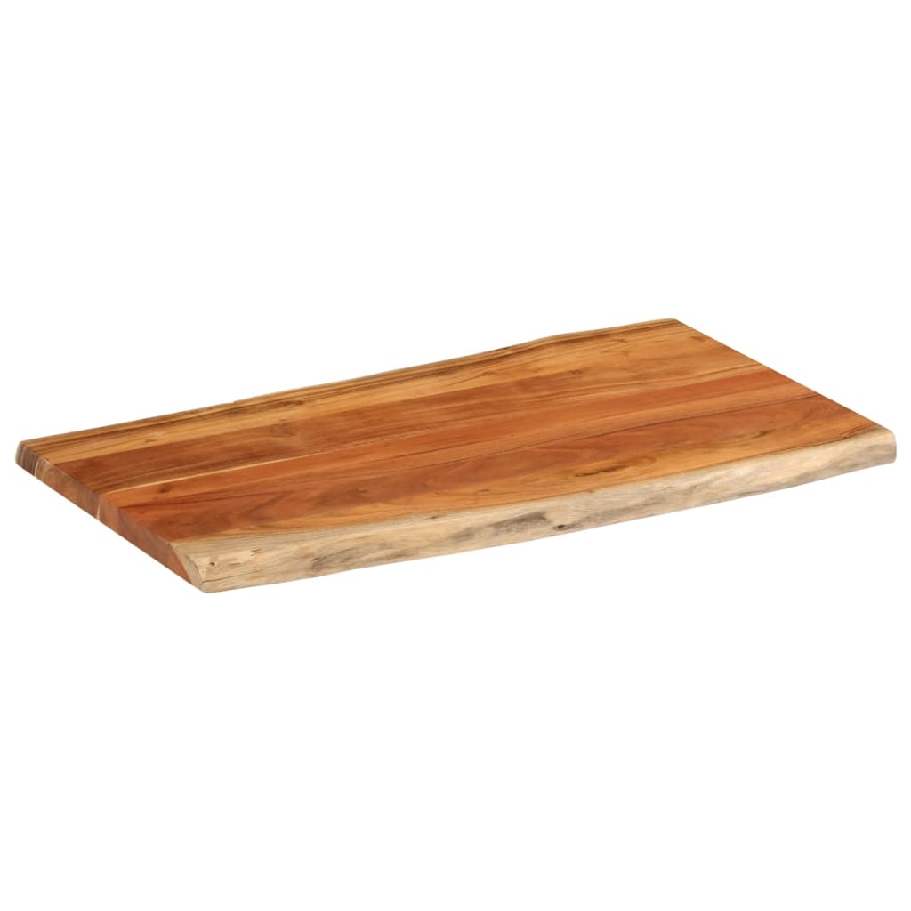 Table Top 120x60x2.5 cm Rectangular Solid Wood Acacia Live Edge