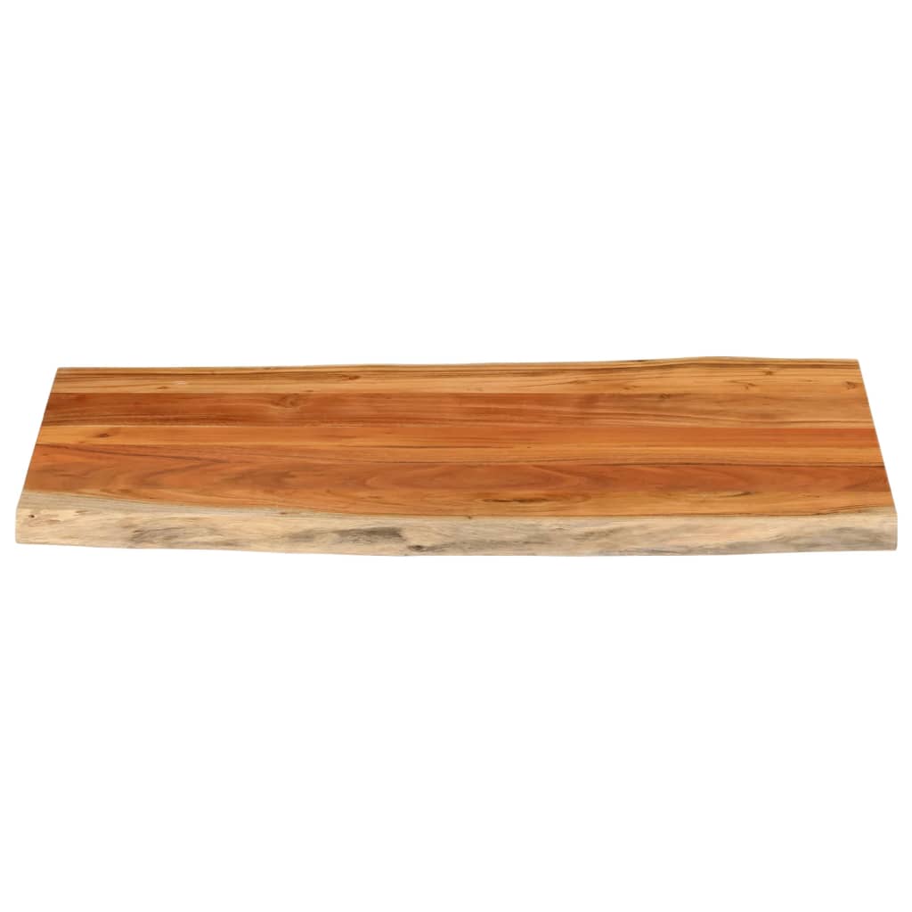 Table Top 120x60x2.5 cm Rectangular Solid Wood Acacia Live Edge