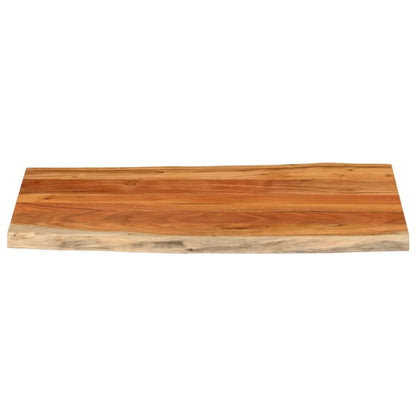 Table Top 120x60x2.5 cm Rectangular Solid Wood Acacia Live Edge