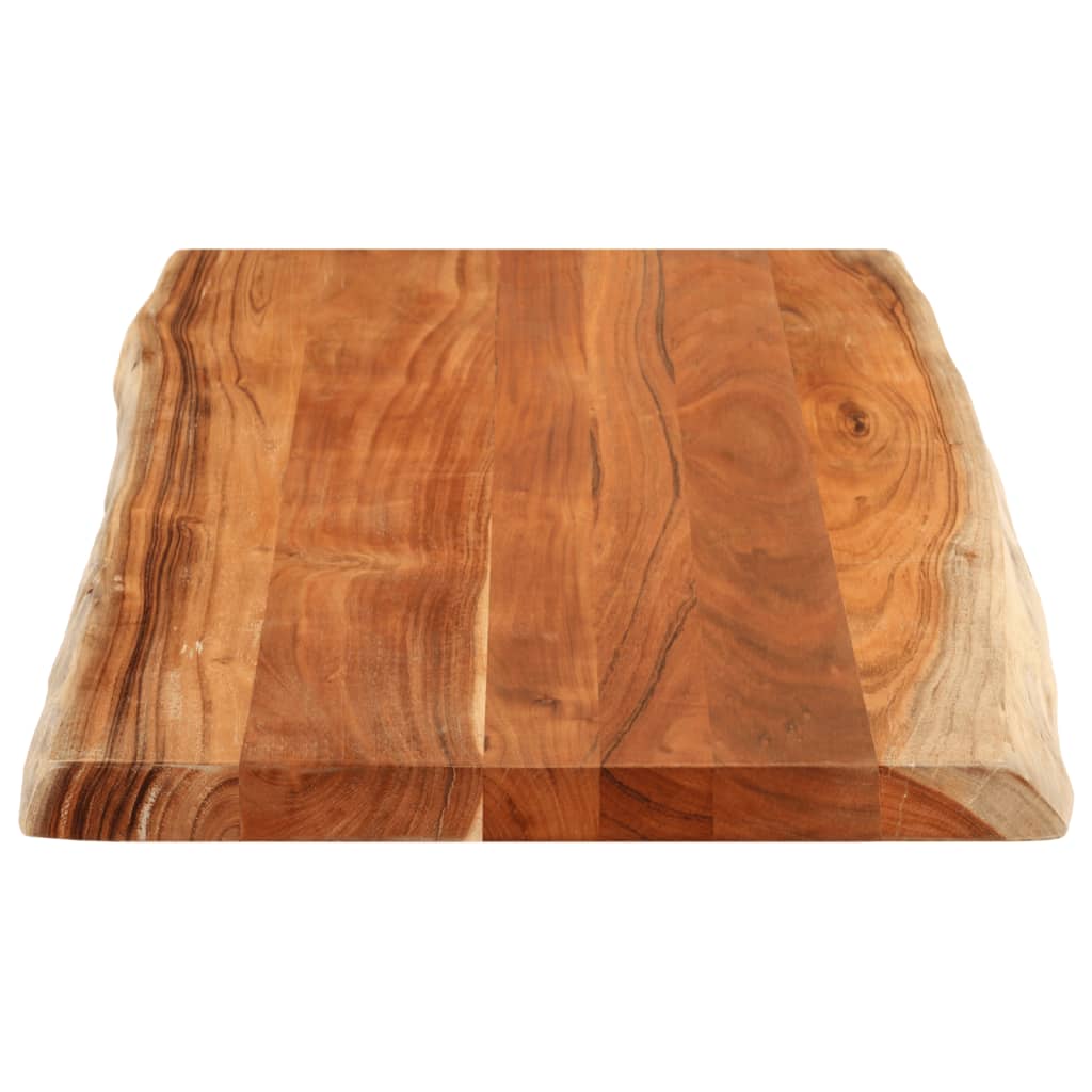 Table Top 120x60x2.5 cm Rectangular Solid Wood Acacia Live Edge