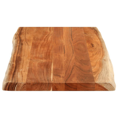 Table Top 120x60x2.5 cm Rectangular Solid Wood Acacia Live Edge