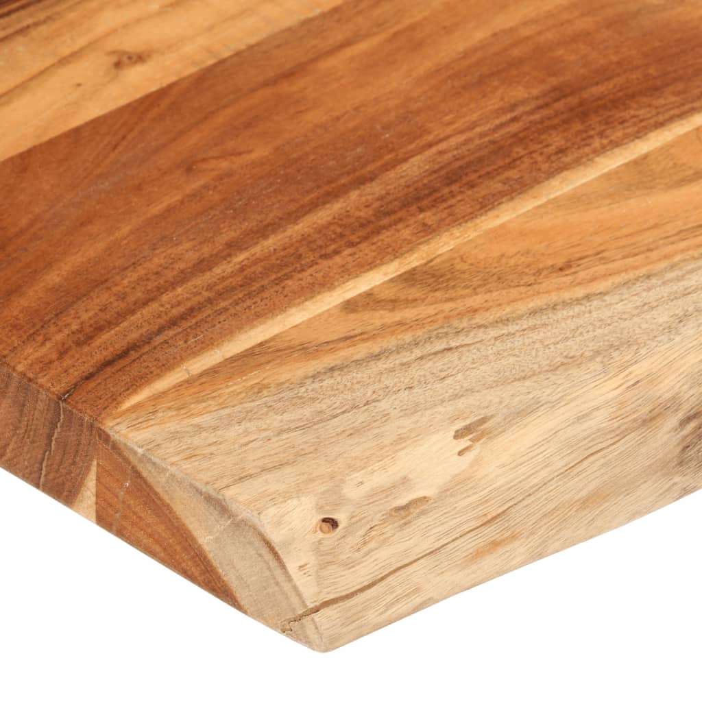 Table Top 120x60x2.5 cm Rectangular Solid Wood Acacia Live Edge