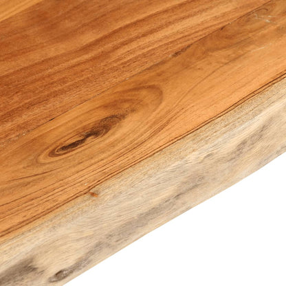 Table Top 120x60x2.5 cm Rectangular Solid Wood Acacia Live Edge