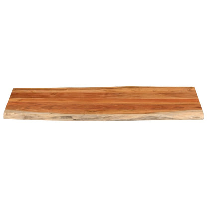 Table Top 140x60x2.5 cm Rectangular Solid Wood Acacia Live Edge